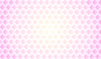 Abstract background of smooth orange and pink triangles or rhombuses. Vibrant triangular shape geometric background. Copy space.