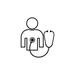 Stethoscope icon isolated on white background