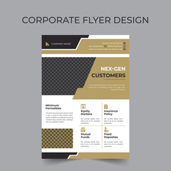 Corporate Flyer Design Template.  Business Flyer Design. Flyer Design for Company. Creative and Professional Flyer Design