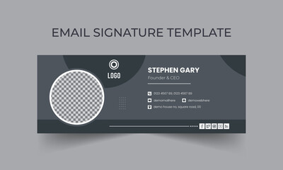 Corporate Business Black Email Signature Template