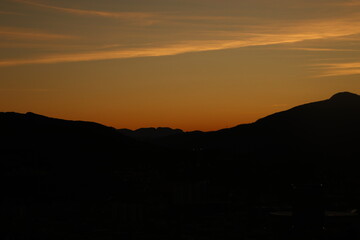 Mountains in the evening