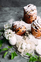 Easter cake craffin with candied fruits