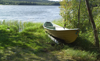 Small boat moored, Finland