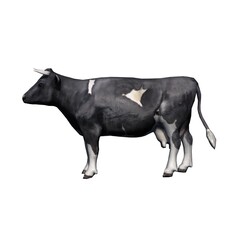 Farm animals - cow - isolated on white background - 3D illustration