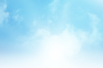 Obraz premium Blue Sky with white cloud and clear abstract. Beautiful air sunlight with clound scape colorful. Blackdrop for wallpaper backdrop background. 