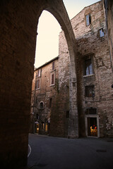 View of an alley in the city of Perugia,Italy