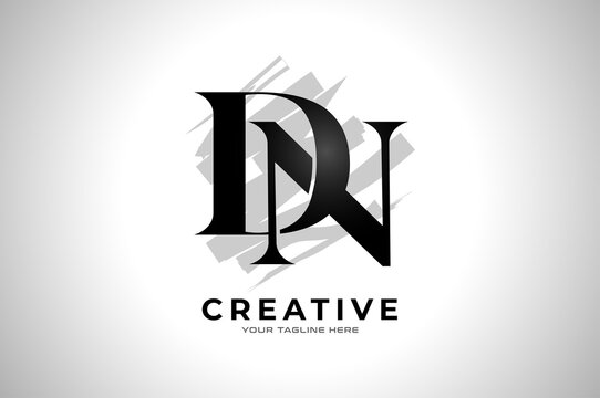 Abstract Initial letter D and N logo, usable for business and brand logos, Flat Logo Design Template, vector illustration