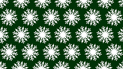 seamless pattern with snowflakes, dark green