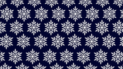 seamless pattern with snowflakes, dark blue