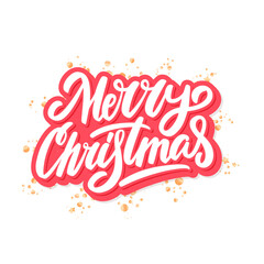 Merry Christmas. Vector lettering greeting card.