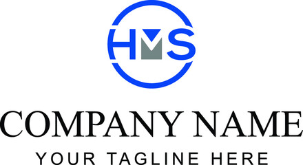 Fototapeta premium HMS Letter Logo