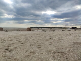 beach, sea and clouds
