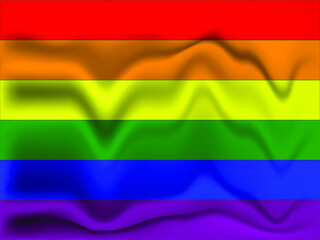 LGBT pride flag waving in air. rainbow pride flag of lesbian, gay, bisexual and transgender flag of LGBT organization. concept of equality for transgenders. right to freedom. LGBT day June 1.