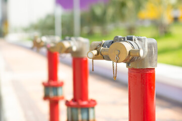 Fire hydrant install at sidewalk.