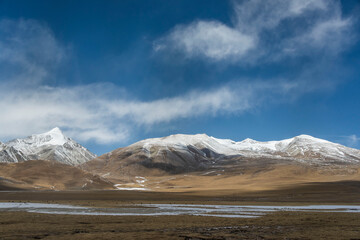 Fototapeta na wymiar 中国西藏拉萨青藏铁路沿线风光