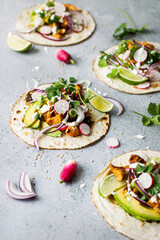 Fresh homemade chicken tacos recipe idea