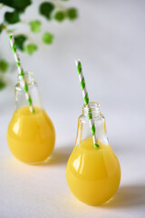 Fresh orange and lemon juice. Healthy diet.
