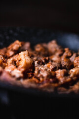 grilled juicy meat on the plate