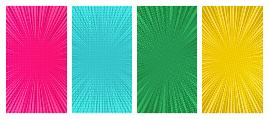 Fototapeta premium Colorful comic book background in pop art style