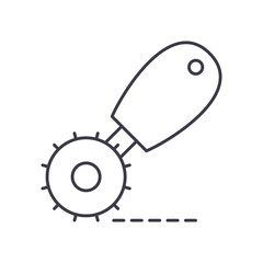 Craft tool spacer set system icon, linear isolated illustration, thin line vector, web design sign, outline concept symbol with editable stroke on white background.