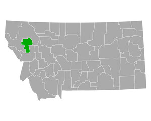 Karte von Lake in Montana