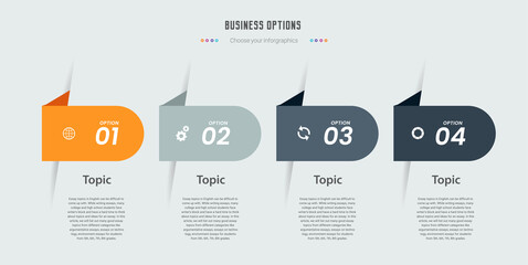 5 options of Timeline infographics design,  infographics marketing icons can be used for workflow layout, diagram, annual report, web design. infographics Business concept, steps or processes.