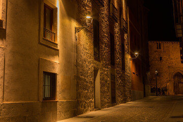 Fototapeta premium Avila at night, Spain