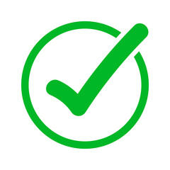 vector illustration of green Check mark icon - Checkmark sign