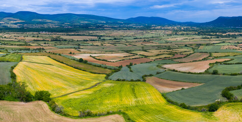 Agricultural landscape, Cuestahedo, Merindad de Montija, Burgos, Castilla y Leon, Spain, Europe