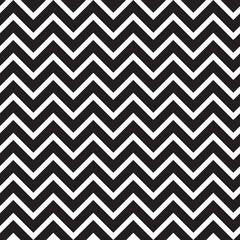 Seamless pattern with black zigzag horizontal stripes