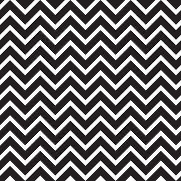 Seamless pattern with black zigzag horizontal stripes