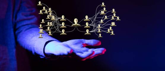 hierarchie network 3d digtal team