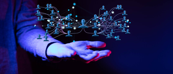 hierarchie network 3d digtal team