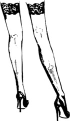 Graphic sketch Stockings with arrows

