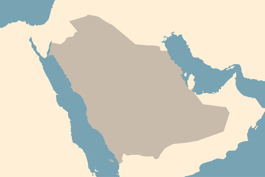 Illustration d'une carte de l'Arabie Saoudite