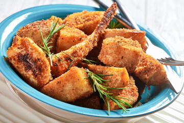 Easy side dish baked root vegetables with rosemary