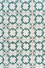 Portuguese ceramic green tiles
