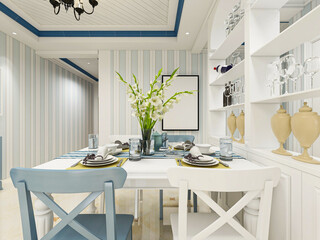 spacious dining room design next to the modern kitchen, with a beautiful dining table and greenery