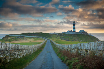Old Irish Country Road Leading To The Lighthouse At The Old Head Of Kinsale Golf Course
