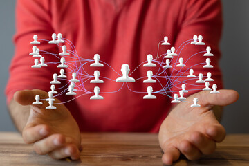 hierarchy connection team group digital