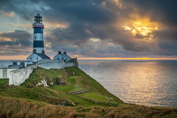 Fototapeta na wymiar The Stunning View Of The Lighthouse At The Old Head Of Kinsale In The South Of Ireland