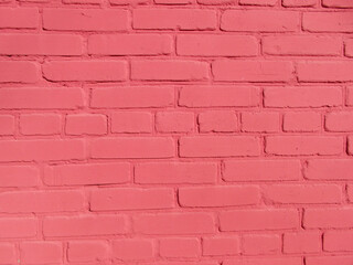 Pink brick wall as background, texture.