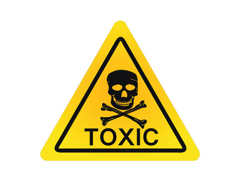 Triangle toxic sign. vector illustration