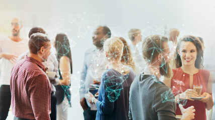 Diverse people at the office party