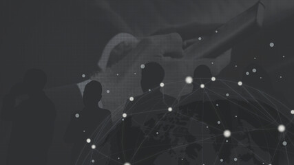 Business people rushing in the morning