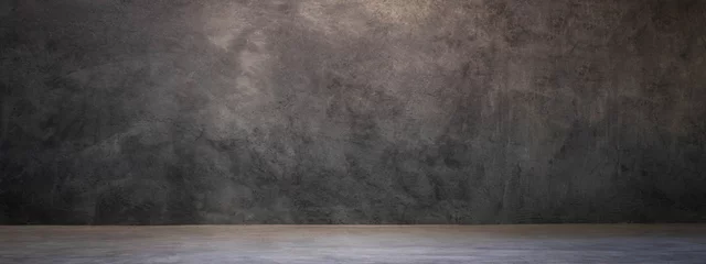 Poster Mur Mur de béton gris grunge. Intérieur vintage de mur en pierre et sol en ciment gris. Ancienne texture abstraite comme texture de motif rétro de vieux mur gris de couleur ciment sale pour l& 39 arrière-plan.
