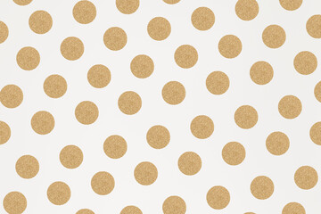Gold polka dot glittery pattern background