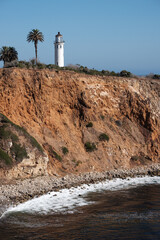 Point Vincente lighthouse on the coast