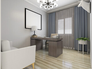 spacious modern residential study design