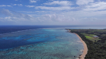 Obraz premium 石垣島からの空撮